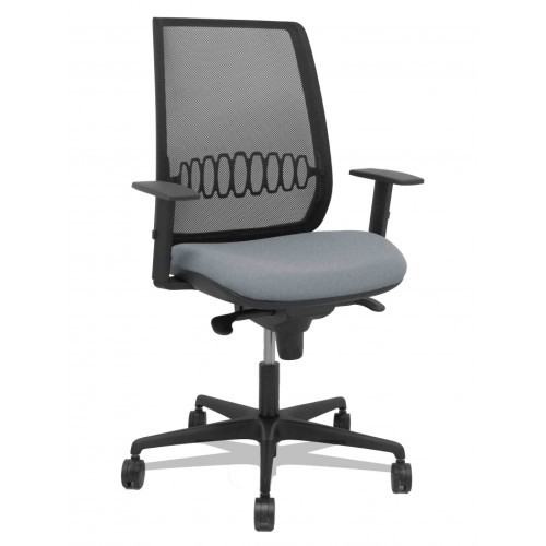 14934-SILLA ALARES SINCRO MALLA NEGRA BALI ROJO BRAZO REGULABLE PIQUERAS Y CRESPO 397SM840B350B10B68R65