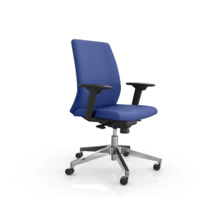 14944-SILLA PROFESIONAL TAPIZADA EN TELA MECANISMO SINCRO COLOR AZUL ROCADA 944V23-3