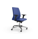 14944-SILLA PROFESIONAL TAPIZADA EN TELA MECANISMO SINCRO COLOR AZUL ROCADA 944V23-3