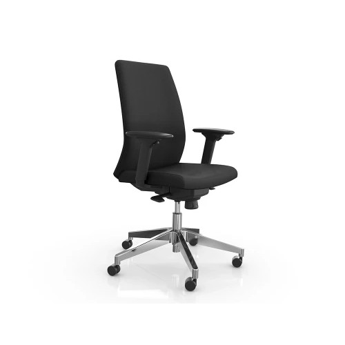 14946-SILLA PROFESIONAL TAPIZADA EN TELA  MECANISMO SINCRO COLOR NEGRO ROCADA 944V23-4
