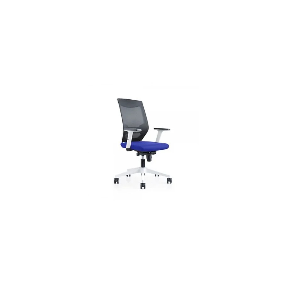 14947-SILLA DE OFICINA TAPIZADO EN TELA SISTEMA DE INCLINACION SINCRO COLOR DEL ASIENTO AZUL Y RESPALDO NEGRO ROCADA 908 14947-SILLA DE OFICINA TAPIZADO EN TELA SISTEMA DE INCLINACION SINCRO COLOR DEL ASIENTO AZUL Y RESPALDO NEGRO ROCADA 908