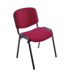 14953-SILLA CONFIDENTE ESTRUCTURA DE TUBO METALICO RESPALDO Y ASIENTO TAPIZADOS COLOR BURDEOS ROCADA 965/2