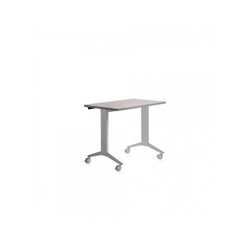 14968-MESA CON TABLERO ABATIBLE 140X80CM COLOR GRIS ALUMINIO/GRIS ROCADA 2001FD02
