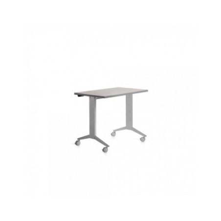 14968-MESA CON TABLERO ABATIBLE 140X80CM COLOR GRIS ALUMINIO/GRIS ROCADA 2001FD02
