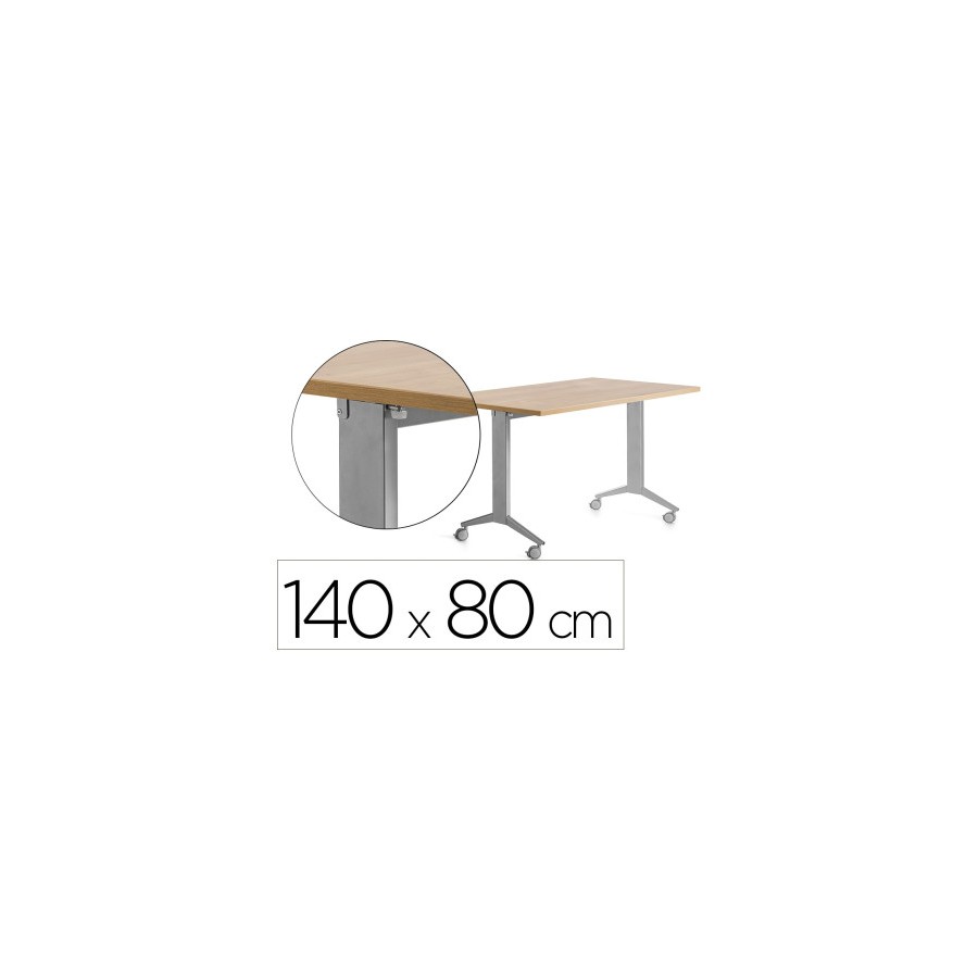 14971-MESA CON TABLERO ABATIBLE 140X80CM COLOR GRIS ALUMINIO/ROBLE ROCADA 2001FD08 14971-MESA CON TABLERO ABATIBLE 140X80CM COLOR GRIS ALUMINIO/ROBLE ROCADA 2001FD08