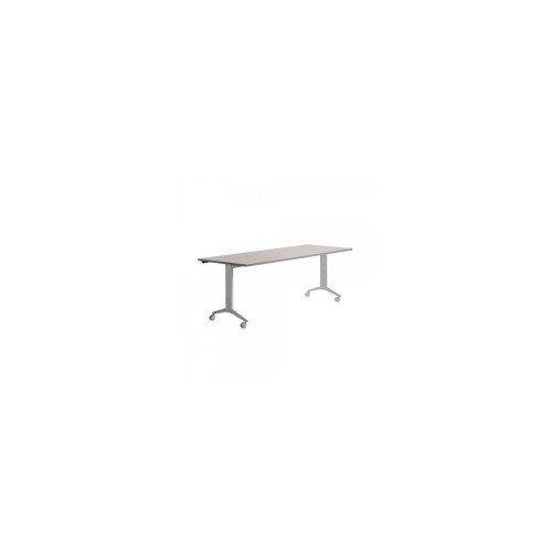 14978-MESA CON TABLERO ABATIBLE 180X80CM COLOR GRIS ALUMINIO/GRIS ROCADA 2003FD02