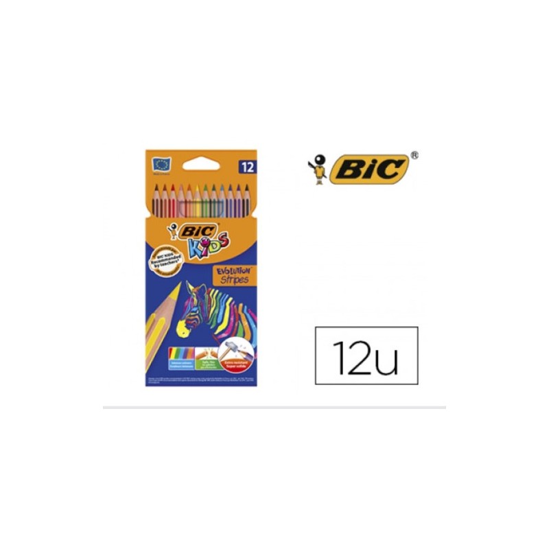 1498-BLISTER 12 LAPICES DE COLORES EVO STRIPES COLORES SURTIDOS BIC 9505222 1498-BLISTER 12 LAPICES DE COLORES EVO STRIPES COLORES SURTIDOS BIC 9505222