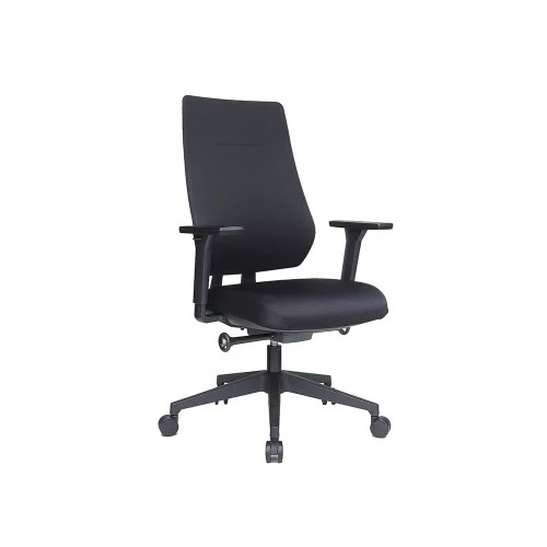 15007-SILLA DE OFICINA SINCRO CON AJUSTE ADAPTATIVO DEL RESPALDO. COLOR NEGRO ROCADA 934-4
