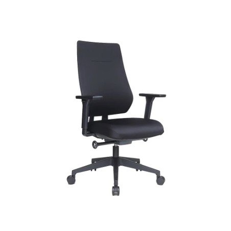 15007-SILLA DE OFICINA SINCRO CON AJUSTE ADAPTATIVO DEL RESPALDO. COLOR NEGRO ROCADA 934-4