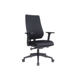 15007-SILLA DE OFICINA SINCRO CON AJUSTE ADAPTATIVO DEL RESPALDO. COLOR NEGRO ROCADA 934-4