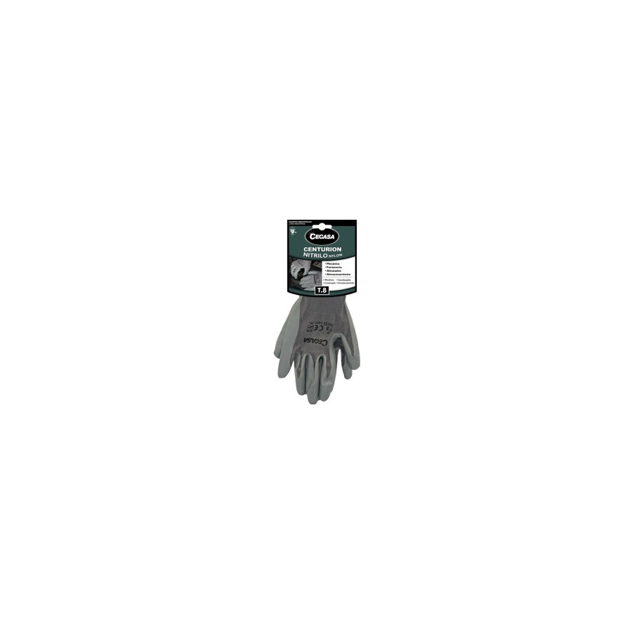 15013-GUANTES DE TRABAJO CENTURION NITRILO/NYLON GRIS T8-MEDIANA M CEGASA 327099 15013-GUANTES DE TRABAJO CENTURION NITRILO/NYLON GRIS T8-MEDIANA M CEGASA 327099
