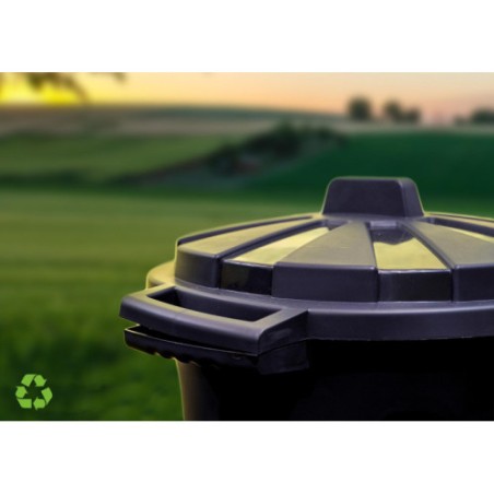 15018-CONTENEDOR SOSTENIBLE DE RECICLAJE CON TAPA 100 LITROS 54X64X68 CM PP NEGRO ARCHIVO 2000 CP1426100 NE