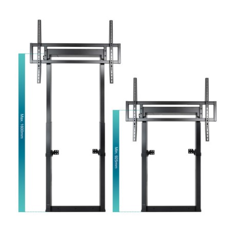 15072-TooQ HIPERION Soporte de Suelo/Pared Fijo para Pantallas 55"-100", Negro
