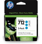 15082-HP Paquete de 3 cartuchos de Tinta DesignJet 712 cian de 29 ml