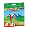 1517-ESTUCHE CARTON 24 UNIDADES LAPICES HEXAGONALES ALTA CALIDAD 3MM. COLORES SURTIDOS ALPINO AL010658