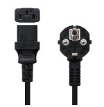 15173-Nanocable Cable Alimentacion CPU, CEE7/M-C13/H, Negro, 2 m