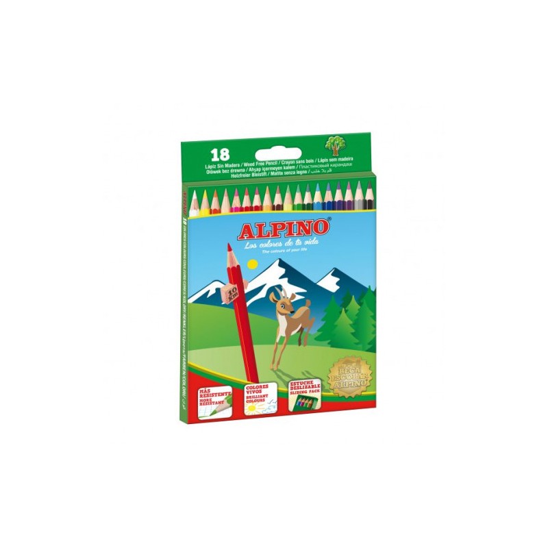 1518-ESTUCHE CARTON 18 UNIDADES LAPICES HEXAGONALES ALTA CALIDAD 3MM. COLORES SURTIDOS ALPINO AL010656 1518-ESTUCHE CARTON 18 UNIDADES LAPICES HEXAGONALES ALTA CALIDAD 3MM. COLORES SURTIDOS ALPINO AL010656