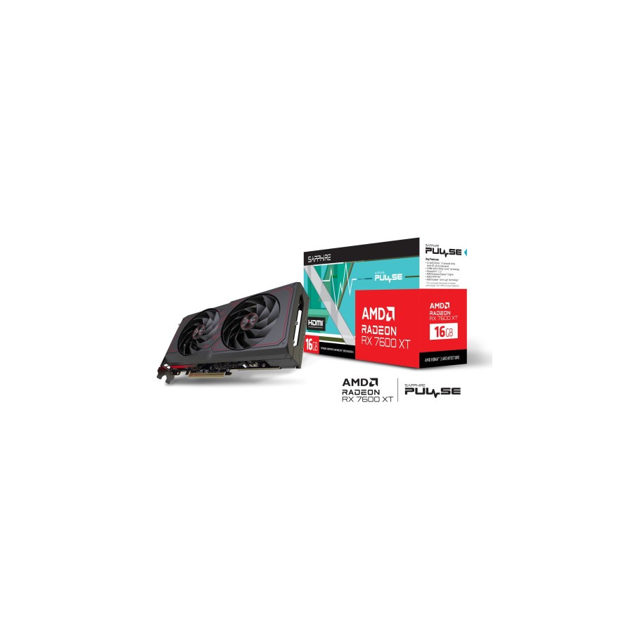 15481-VGA SAPPHIRE PULSE RADEON RX 7600 XT GAMING OC 16GB,AMD,RX7600XT,16GB,GDDR6,128BIT,2HDMI+2DP (2 VENTILADORES) 15481-VGA SAPPHIRE PULSE RADEON RX 7600 XT GAMING OC 16GB,AMD,RX7600XT,16GB,GDDR6,128BIT,2HDMI+2DP (2 VENTILADORES)