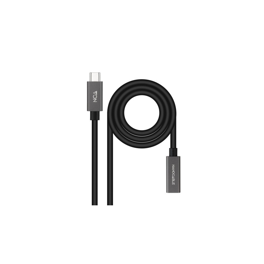 15486-Nanocable Cable Prolongador USB-C 3.2 Gen2x2 20Gbps 3A, 4K/60Hz, USB-C/M-USB-C/H, Negro, 2 m 15486-Nanocable Cable Prolongador USB-C 3.2 Gen2x2 20Gbps 3A, 4K/60Hz, USB-C/M-USB-C/H, Negro, 2 m