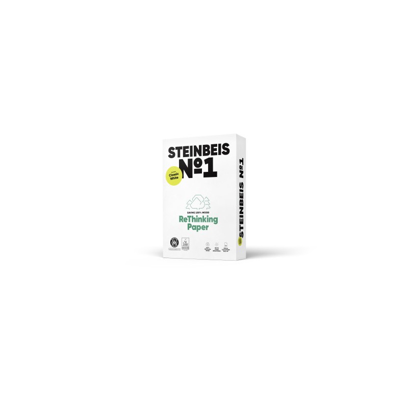 1551-PAQUETE 500H PAPEL RECICLADO 80GR A3 CLASSIC WHITE No1 ISO70 STEINBEIS 40002077 1551-PAQUETE 500H PAPEL RECICLADO 80GR A3 CLASSIC WHITE No1 ISO70 STEINBEIS 40002077