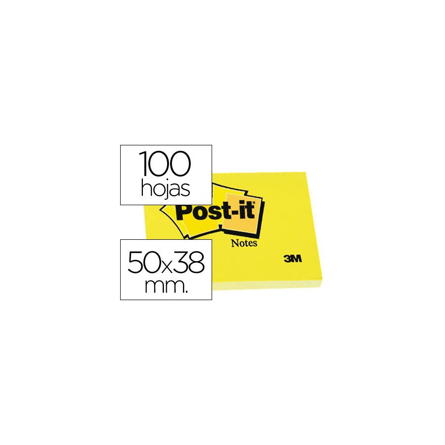 15513-PACK 12 BLOCS 100 HOJAS NOTAS ADHESIVAS 38X51MM CANARY YELLOW SIN ENCELOFANADO INDIVIDUAL 653-E POST-IT 7100290163 15513-PACK 12 BLOCS 100 HOJAS NOTAS ADHESIVAS 38X51MM CANARY YELLOW SIN ENCELOFANADO INDIVIDUAL 653-E POST-IT 7100290163