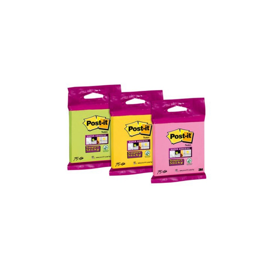 15534-BLISTER BLOC 90 HOJAS NOTAS ADHESIVAS 76X76MM SUPER STICKY 654 COLORES SURTIDOS 6820-SS3N POST-IT 7100172224 15534-BLISTER BLOC 90 HOJAS NOTAS ADHESIVAS 76X76MM SUPER STICKY 654 COLORES SURTIDOS 6820-SS3N POST-IT 7100172224