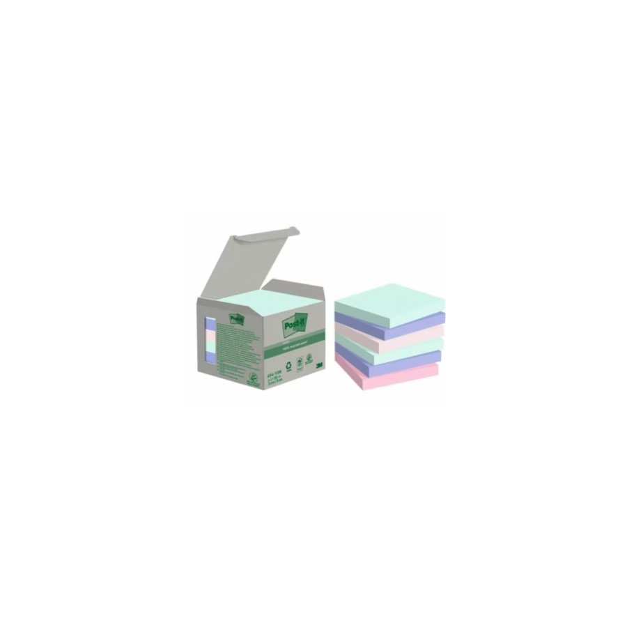 15539-PACK 6 BLOCS 100 HOJAS NOTAS RECICLADAS ADHESIVAS 76X76MM COLORES SURTIDO PASTEL CAJA CARTON 654-1GB-N POST-IT 710 15539-PACK 6 BLOCS 100 HOJAS NOTAS RECICLADAS ADHESIVAS 76X76MM COLORES SURTIDO PASTEL CAJA CARTON 654-1GB-N POST-IT 710