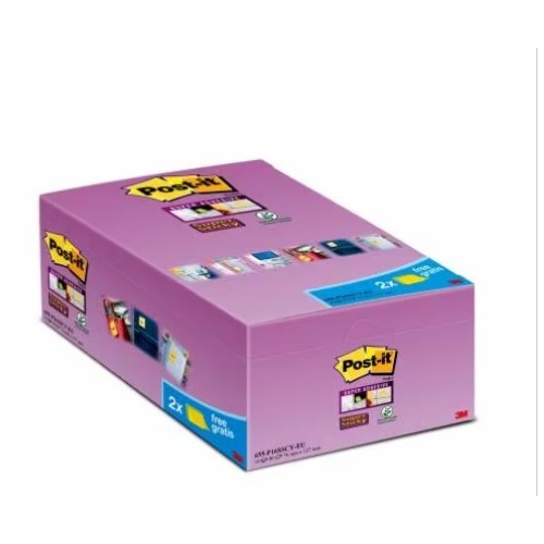 15550-PACK 4 BLOCS 270 HOJAS NOTAS ADHESIVAS 76X76MM SUPER STICKY CANARY YELLOW 2028-SSCYPPX4 POST-IT 7100321358