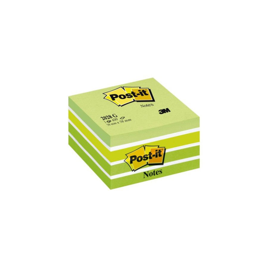 15554-CUBO 450 HOJAS NOTAS ADHESIVAS 76X76MM COLORES SURTIDOS VERDES 2028-GN POST-IT 7100200375 15554-CUBO 450 HOJAS NOTAS ADHESIVAS 76X76MM COLORES SURTIDOS VERDES 2028-GN POST-IT 7100200375