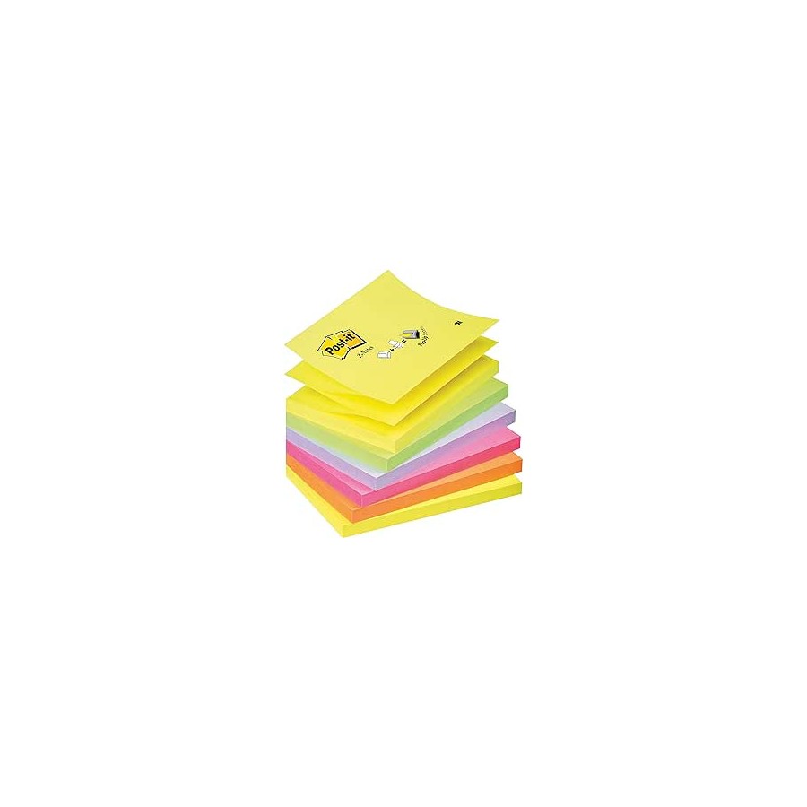 15562-PACK 12 BLOCS 100 HOJAS Z-NOTES ADHESIVAS 76X76MM COLORES SURTIDOS FLUOR R330-NR POST-IT 7100290154 15562-PACK 12 BLOCS 100 HOJAS Z-NOTES ADHESIVAS 76X76MM COLORES SURTIDOS FLUOR R330-NR POST-IT 7100290154