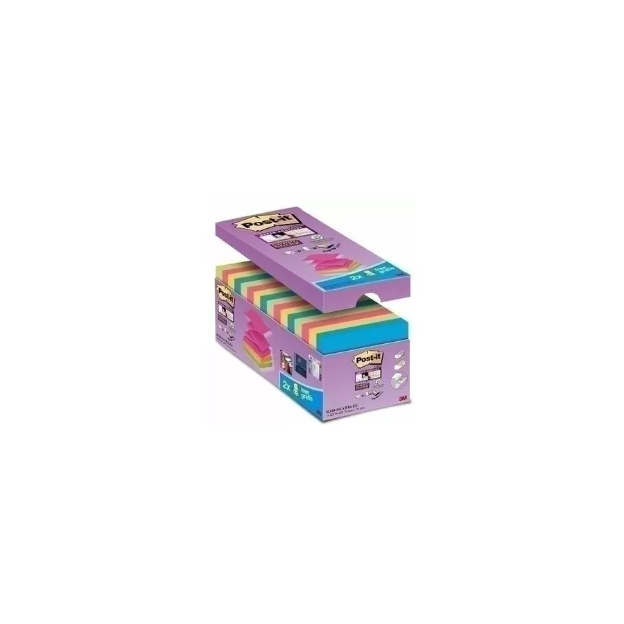 15567-PACK 16+4 BLOCS 90 HOJAS Z-NOTES ADHESIVAS 76X76MM SUPER STICKY COLORES SURTIDOS R330-SS-VP16-EU POST-IT 710023424 15567-PACK 16+4 BLOCS 90 HOJAS Z-NOTES ADHESIVAS 76X76MM SUPER STICKY COLORES SURTIDOS R330-SS-VP16-EU POST-IT 710023424