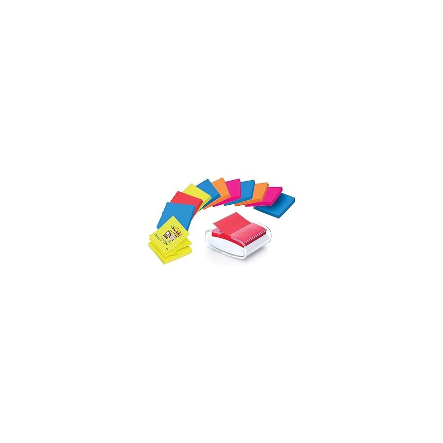 15569-PACK DISPENSADOR BLANCO PRO + 12 BLOCS 90 HOJAS Z-NOTES 76X76MM SUPER STICKY COLORES VARIADOS PRO-W-1SSCOL-R330 PO 15569-PACK DISPENSADOR BLANCO PRO + 12 BLOCS 90 HOJAS Z-NOTES 76X76MM SUPER STICKY COLORES VARIADOS PRO-W-1SSCOL-R330 PO