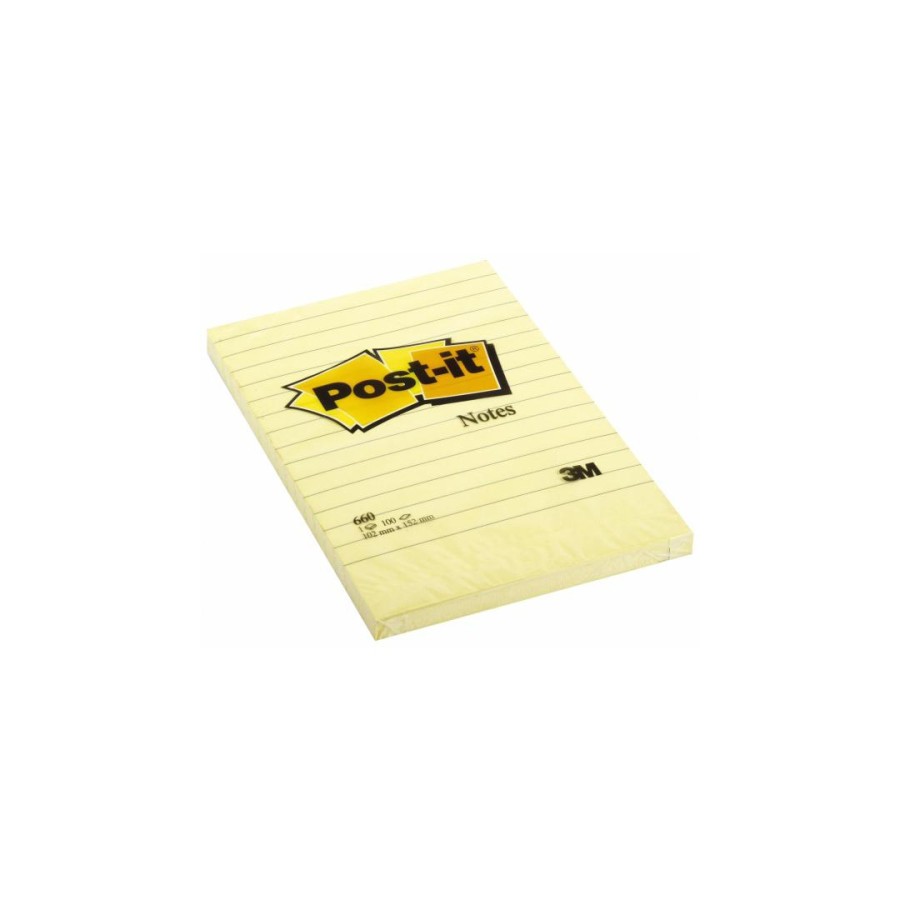 15585-BLOC 100 HOJAS NOTAS GRANDES ADHESIVAS 101X152MM CANARY YELLOW CON LINEAS 660 POST-IT 7100172753 15585-BLOC 100 HOJAS NOTAS GRANDES ADHESIVAS 101X152MM CANARY YELLOW CON LINEAS 660 POST-IT 7100172753