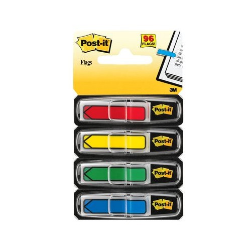 15603-PACK 4 DISPENSADORES X 24 MARCADORES INDEX FLECHA 11,9X43,2MM COLORES SURTIDOS 684-ARR3 POST-IT 7000144924