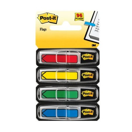15603-PACK 4 DISPENSADORES X 24 MARCADORES INDEX FLECHA 11,9X43,2MM COLORES SURTIDOS 684-ARR3 POST-IT 7000144924