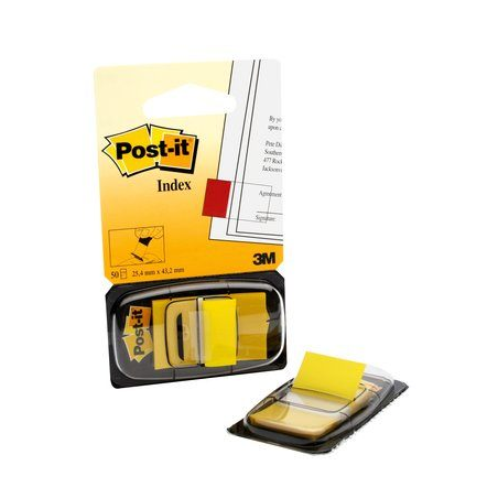 15613-BLISTER DISPENSADOR 50 MARCADORES INDEX AMARILLO 25,4X43,2MM 680-5 POST-IT 7100102671