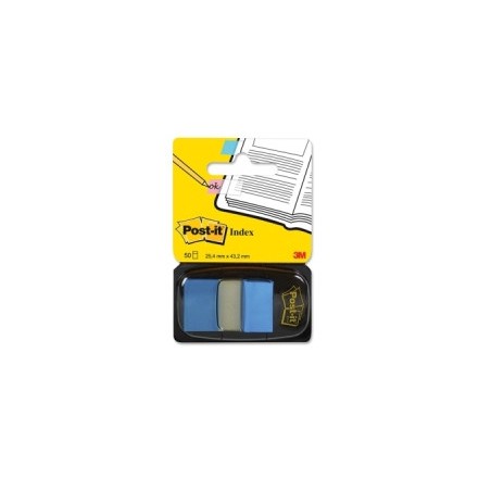 15618-BLISTER DISPENSADOR 50 MARCADORES INDEX AZUL BRILLANTE 25,4X43,2MM 680-23 POST-IT 7000144930