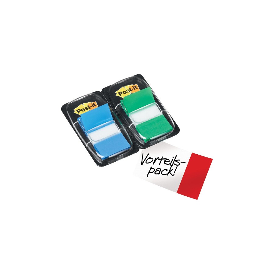 15620-PACK 2 DISPENSADORES X 50 MARCADORES INDEX 25,4X43,2MM COLORES AZUL/VERDE 680-GB2 POST-IT 7000052570 15620-PACK 2 DISPENSADORES X 50 MARCADORES INDEX 25,4X43,2MM COLORES AZUL/VERDE 680-GB2 POST-IT 7000052570