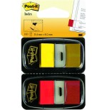 15622-PACK 2 DISPENSADORES X 50 MARCADORES INDEX 25,4X43,2MM COLORES ROJO/AMARILLO 680-RY2 POST-IT 7000052571