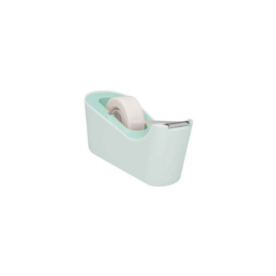 15659-DISPENSADOR PORTARROLLOS C18 DE SOBREMESA COLOR MENTA CON ROLLO CINTA INVISIBLE 19MM X 33M MAGIC C18-M SCOTH 71001