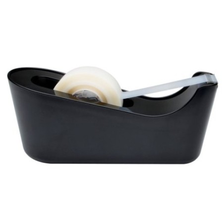 15662-DISPENSADOR PORTARROLLOS C18 DE SOBREMESA COLOR NEGRO CON ROLLO CINTA INVISIBLE 19MM X 33M MAGIC C18-B SCOTH 71001