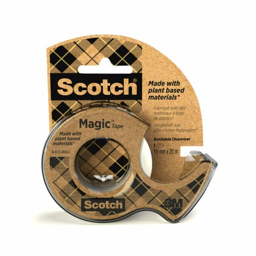 15668-ROLLO CINTA INVISIBLE 19MM X 20M MAGICDE ORIGEN VEGETAL CON DISPENSADOR RECICLADO 9-1920D SCOTH 7100082821