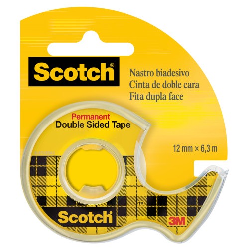 15669-ROLLO CINTA ADHESIVA DOBLE CARA 12,7MM X 6,3M CON DISPENSADOR 136D SCOTH 7100284974