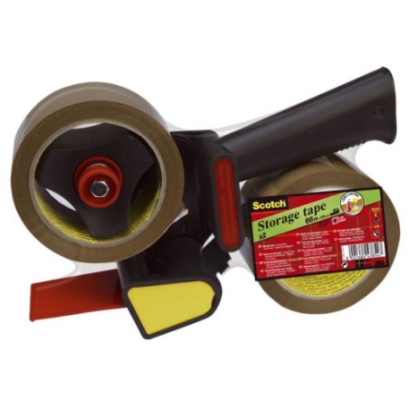 15693-PACK PRECINTADORA MANUAL + 2 ROLLOS CINTA DE EMBALAJE MARRON 50MM X 66M HV.5066.R2D.B SCOTH 7100298856