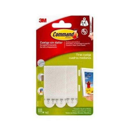 15709-BLISTER TIRAS ADHESIVAS MEDIANAS PARA CUADROS HASTA 5,4KG COMMAND 17201 3M 7100127044