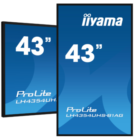 16000-MONITOR IIYAMA 43" (LH4375UHS-B1AG) ANDROID 11 / 3844X2160 (4K UHD) / OPERACION 24/7 /500CD / LANDSC. Y PORTRAIT /