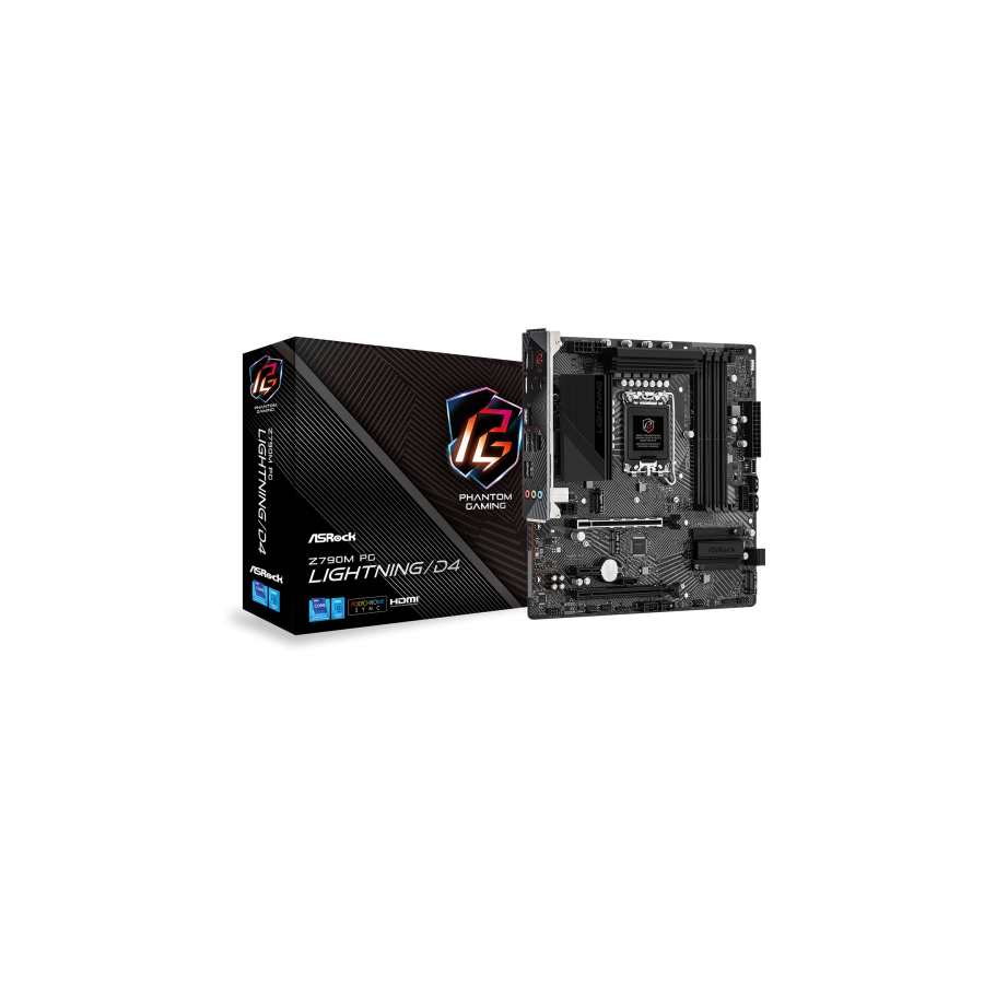 16045-Asrock Z790M PG Lightning/D4 Intel Z790 LGA 1700 micro ATX 16045-Asrock Z790M PG Lightning/D4 Intel Z790 LGA 1700 micro ATX