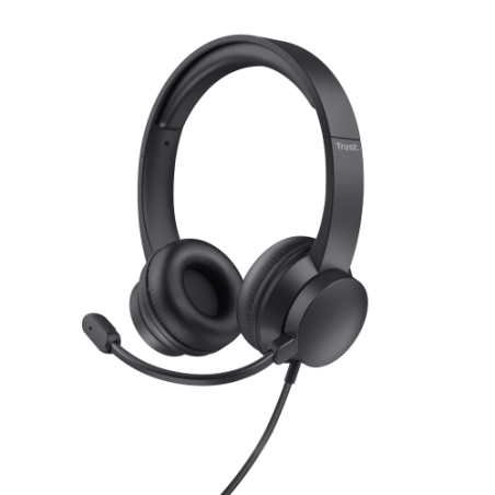 16073-Trust Ayda Auriculares Alambrico Diadema Llamadas/Musica Negro