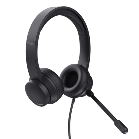 16074-Trust Ayda Auriculares Alambrico Diadema Llamadas/Musica Negro