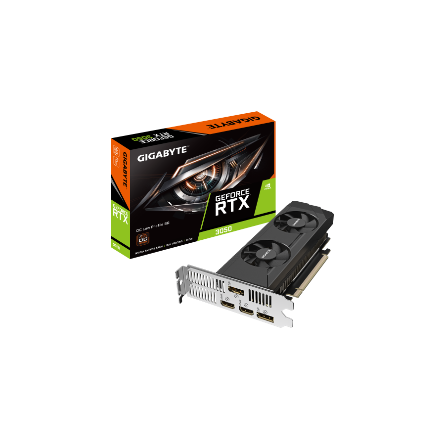 16088-Gigabyte GeForce RTX 3050 OC Low Profile 6G NVIDIA 6 GB GDDR6 16088-Gigabyte GeForce RTX 3050 OC Low Profile 6G NVIDIA 6 GB GDDR6